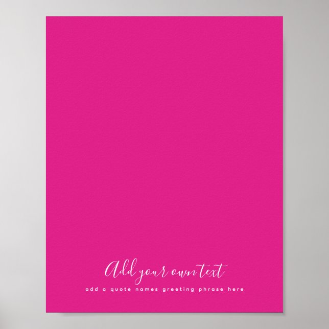 Erstellen eines eigenen CERISE-PINKS-benutzerdefin Poster (Vorne)