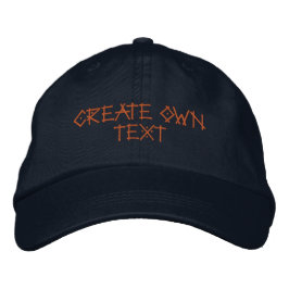 Erstellen eines eigenen Text-Hat Bestickte Baseballkappe