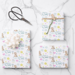Erstellen eines flachen Set aus einem Wrapping-Pap Geschenkpapier Set