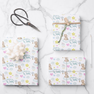 Erstellen eines flachen Set aus einem Wrapping-Pap Geschenkpapier Set