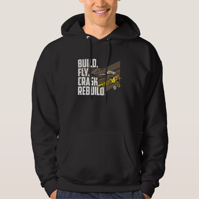 Erstellen eines Flugabsturzes Wiederholen Vintages Hoodie (Vorderseite)
