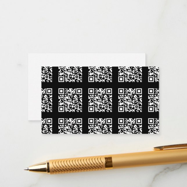 Erstellen eines gestuften QR-Codemusters | bearbei Begleitkarte (Vorderseite/Rückseite Beispiel)