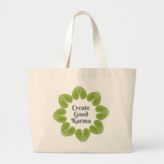 Erstellen eines guten Karma Tote Bags Jumbo Stoffbeutel