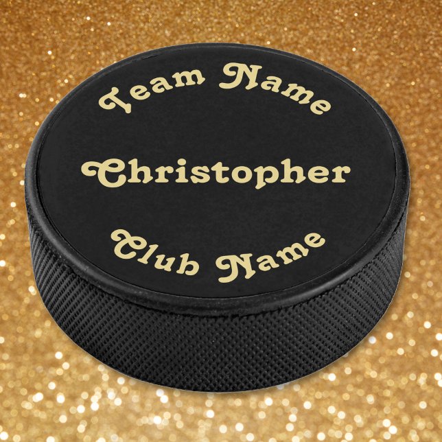 Erstellen eines Mit Monogramm Teamnamens für den   Eishockey Puck (Create Custom Monogrammed Player Team Club Name Hockey Puck)