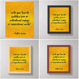 Erstellen eines modernen Black and Gold Quote Poster