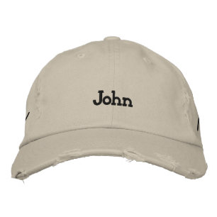 Erstellen eines Namenstextes John Chino Twill-Hat Bestickte Baseballkappe
