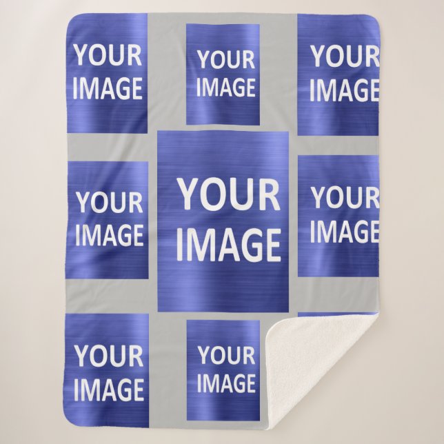 Erstellen eines Personalisierten Collage Blankets Sherpadecke (Vorderseite)