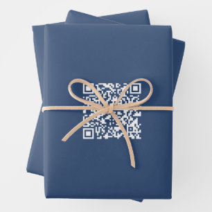 Erstellen eines scannbaren QR-Codes Verblasenes Geschenkpapier Set