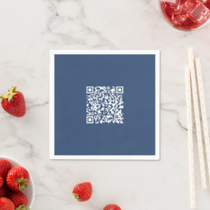 Erstellen eines scannbaren QR-Codes Verblasenes Serviette