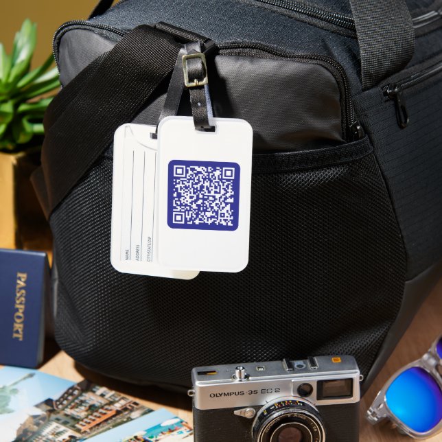 Erstellen eines skalierbaren QR-Codes | Editable D Gepäckanhänger (Vorderseite & Rückseite)
