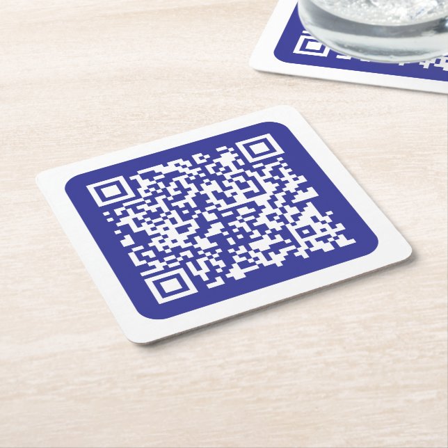 Erstellen eines skalierbaren QR-Codes | Editable D Rechteckiger Pappuntersetzer (angewinkelt)