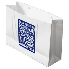 Erstellen eines skalierbaren QR-Codes | Navy Blue  Große Geschenktüte