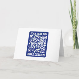 Erstellen eines skalierbaren QR-Codes | Navy Blue  Karte