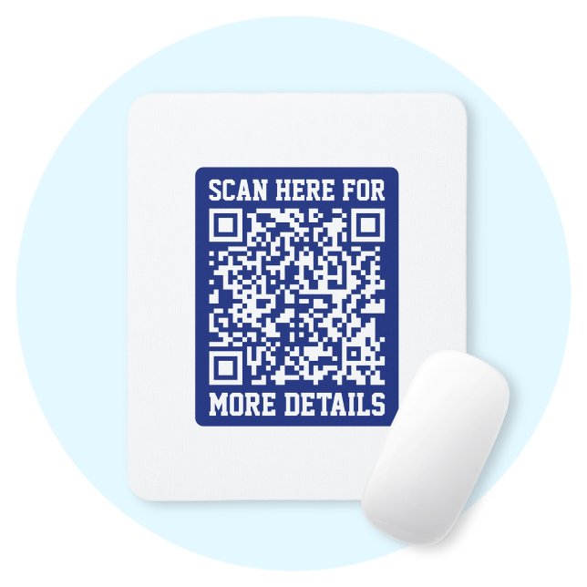 Erstellen eines skalierbaren QR-Codes | Navy Blue  Mousepad (Von Creator hochgeladen)