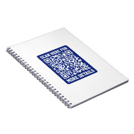 Erstellen eines skalierbaren QR-Codes | Navy Blue  Notizblock