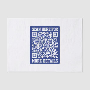 Erstellen eines skalierbaren QR-Codes Navy Blue Seidenpapier