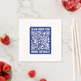 Erstellen eines skalierbaren QR-Codes | Navy Blue  Serviette