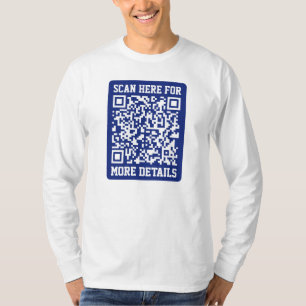 Erstellen eines skalierbaren QR-Codes Navy Blue T-Shirt