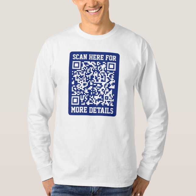 Erstellen eines skalierbaren QR-Codes | Navy Blue  T-Shirt (Vorderseite)
