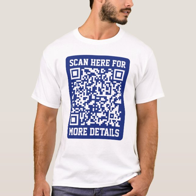 Erstellen eines skalierbaren QR-Codes | Navy Blue  T-Shirt (Vorderseite)