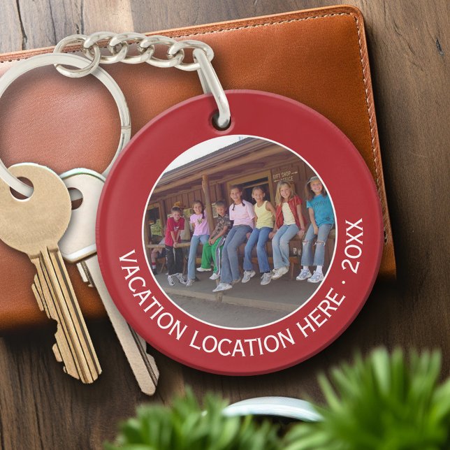 Erstellen eines UrlaubsSouvenirs mit Foto und Text Schlüsselanhänger (Personalized Keychain - souvenir keepsake)