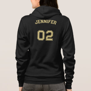 Erstellen eines weiblichen Spielernamen Jersey Num Hoodie