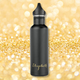 Erstellen Sie angepasstes, Mit Monogramm Gold Matt Edelstahlflasche