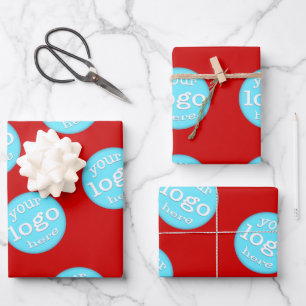 Erstellen Sie benutzerdefiniertes Firmenlogo Geschenkpapier Set