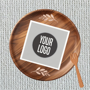 Erstellen Sie das Logo Papier Cocktail Napkin Grau Serviette