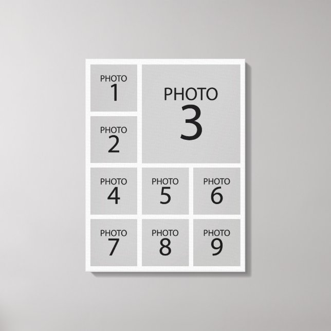 Erstellen Sie das Personalisierte FOTO der Collage Leinwanddruck (Vorderseite)