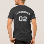 Erstellen Sie den Namen des Spielers Jersey Number Tri-Blend Shirt<br><div class="desc">Erstellen Sie Ihre eigenen, personalisierten, coolen, stilvollen weißen Typografie / Schriftart / Drehbuch, mit Monogramm Player Namen Jersey Nummer schwarz, klassische Silhouette, Schwergewicht, extra haltbar, vorschrumpfen, 100% Baumwolle, Herren Team / Club / Liga / persönlichen Wert T-T - Shirt-Hemd. Geben Sie einfach Ihren Namen / Spielernamen und die Player Jersey...</div>
