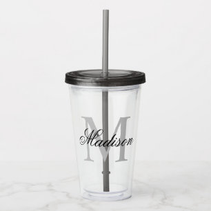 Erstellen Sie den Personalisierten Monogrammnamen Acryltrinkbecher