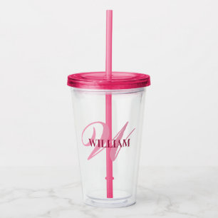 Erstellen Sie den Personalisierten Monogrammnamen Acryltrinkbecher
