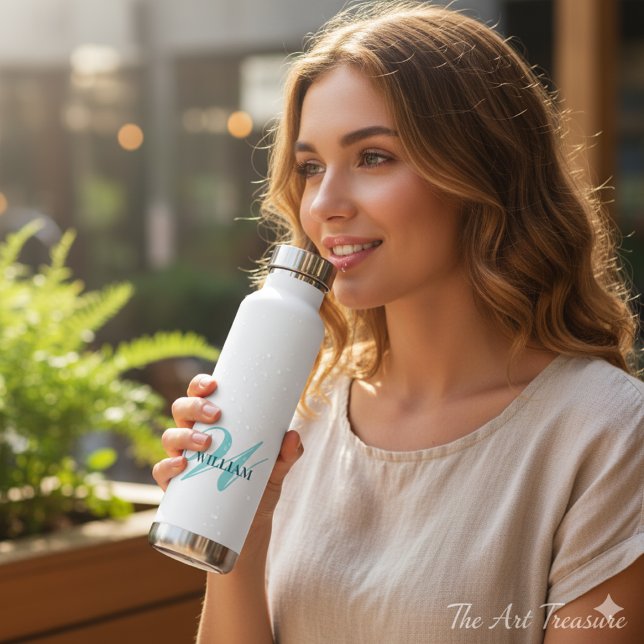 Erstellen Sie den Personalisierten Monogrammnamen  Trinkflasche (Von Creator hochgeladen)