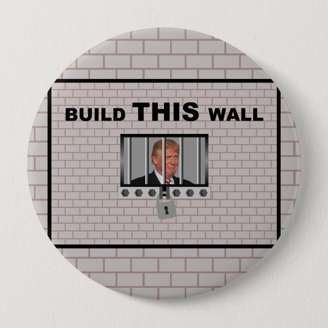 Erstellen Sie diese Mauer / Anti Trump, Button (Vorderseite)