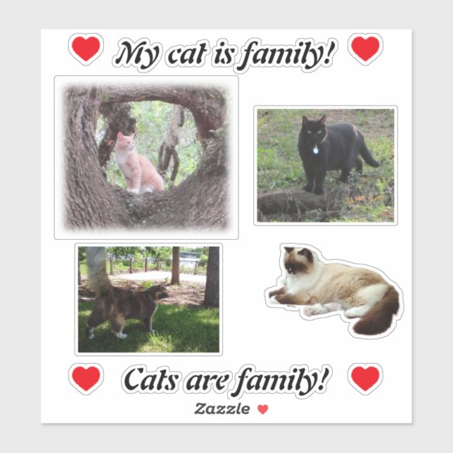 Erstellen Sie eigene Aufkleber für Katzen-Liebhabe (Blatt)