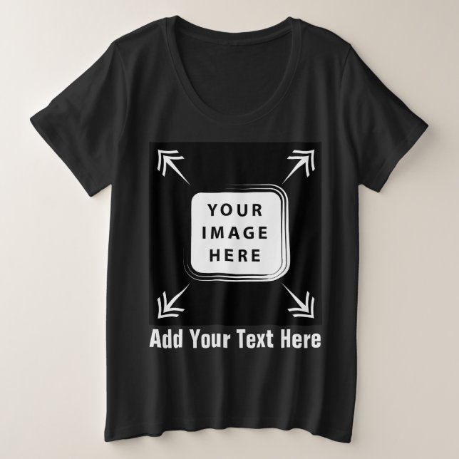 Erstellen Sie eigene Personalisierte Geschenke für Große Größe T-Shirt (Design vorne)