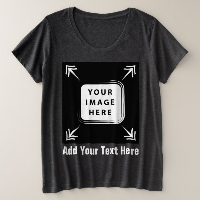 Erstellen Sie eigene Personalisierte Geschenke für Große Größe T-Shirt (Design vorne)