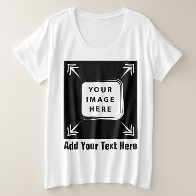Erstellen Sie eigene Personalisierte Geschenke für Große Größe T-Shirt (Design vorne)