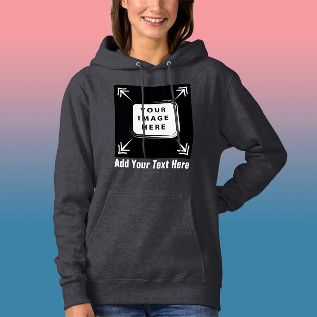 Erstellen Sie eigene Personalisierte Geschenke für Hoodie (Zazzle Create Your Own Custom Template Personalized Gifts Hoodie (Front) upload add your logo here)