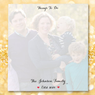 Erstellen Sie ein benutzerdefiniertes Familienfoto Notizblock