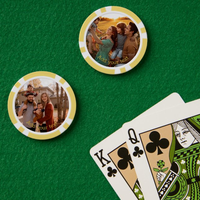 Erstellen Sie ein benutzerdefiniertes Foto-Heim-Tu Pokerchips (Pokertisch (doppelt))