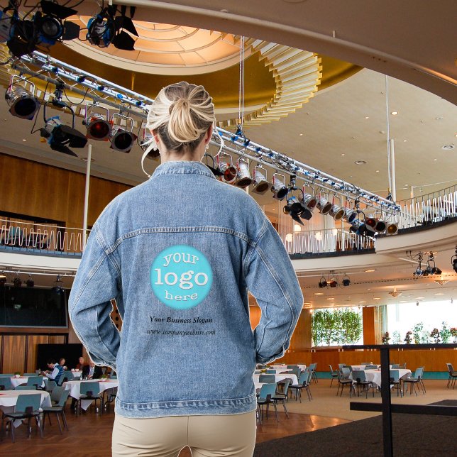 Erstellen Sie ein benutzerdefiniertes Logo für Ver Jeansjacke (Create Custom Business Company Event Logo Office Denim Jacket)