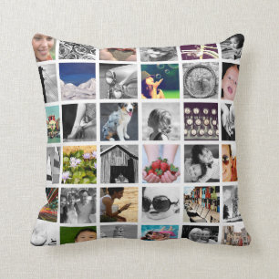 Erstellen Sie ein eigenes 72 Collage Throw Kissen