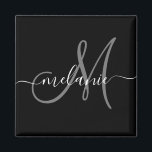 Erstellen Sie ein eigenes benutzerdefiniertes Mono Magnet<br><div class="desc">Create your own personalized magnet with your custom handwritten name and monogram. To edit this design template,  ändere den text fields as shown above. You can easily add more text or images,  customize fonts and colors. Treat yourself or make the perfect gift for family,  friends,  Eltern und Großeltern!</div>