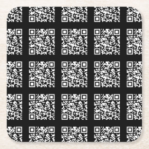 Erstellen Sie ein gekacheltes QR-Code-Muster   Bea Rechteckiger Pappuntersetzer