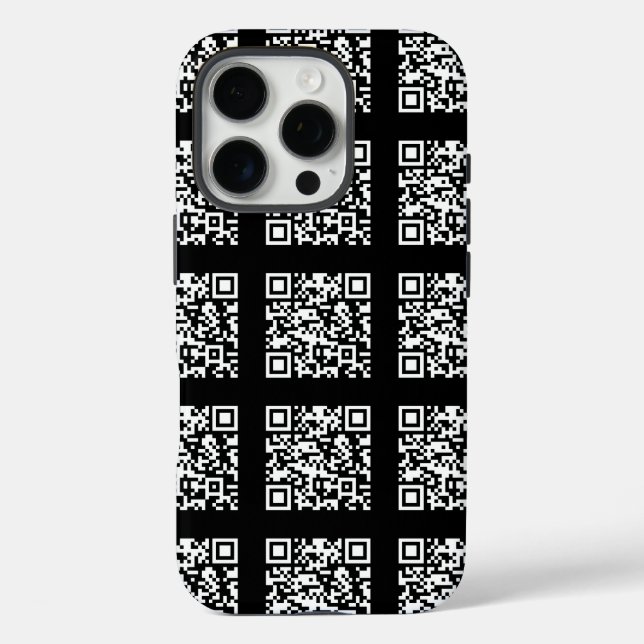 Erstellen Sie ein gekacheltes QR-Code-Muster | Edi Case-Mate iPhone Hülle (Rückseite)