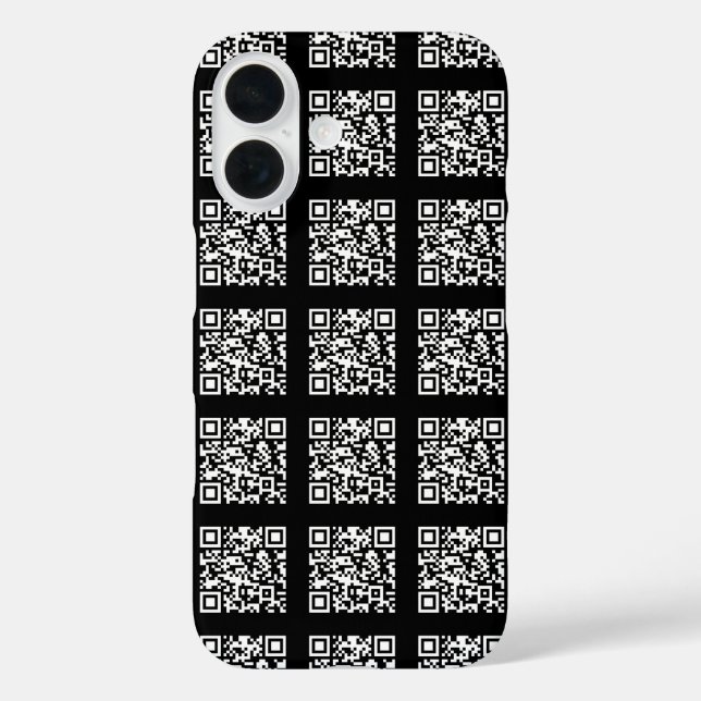 Erstellen Sie ein gekacheltes QR-Code-Muster | Edi Case-Mate iPhone Hülle (Rückseite)