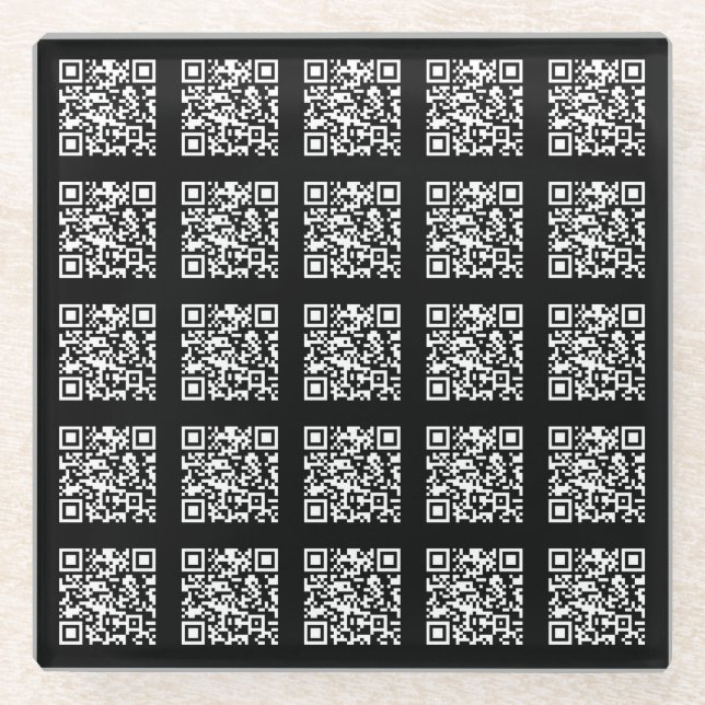 Erstellen Sie ein gekacheltes QR-Code-Muster | Edi Glasuntersetzer (Vorderseite)