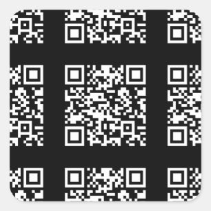 Erstellen Sie ein gekacheltes QR-Code-Muster   Edi Quadratischer Aufkleber